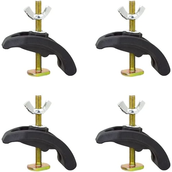 4st T-spårsklämma Båge Pressplatta Klämma Justerbar CNC gravyrmaskin T-spårs Håll ner Klämmor Fixtur Fästplatta Router För T-spårsarbete