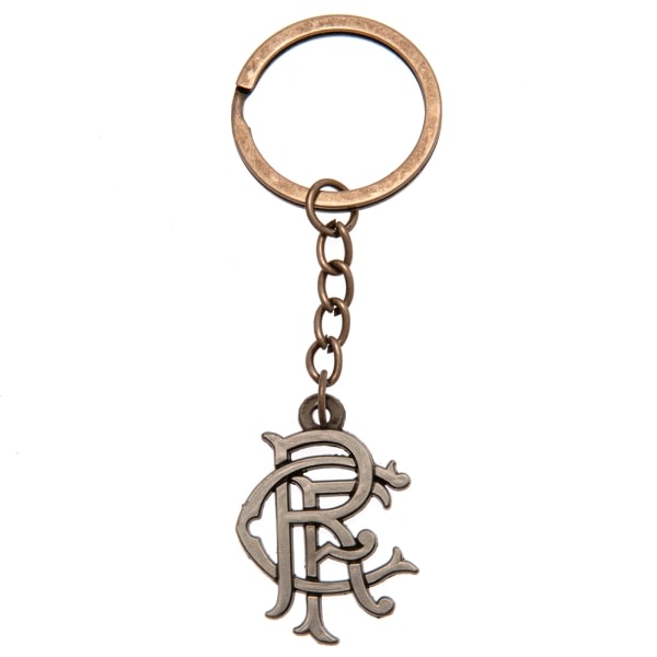 Rangers FC Scroll Crest Nyckelring 30 mm x 25 mm Antik Sølv Antik Sølv 30 mm x 25 mm IC