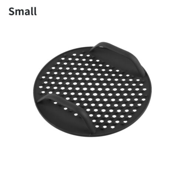 IC Air Fryer Liners Non-Stick silikonmatta Korg Rund Återanvändbar L sort