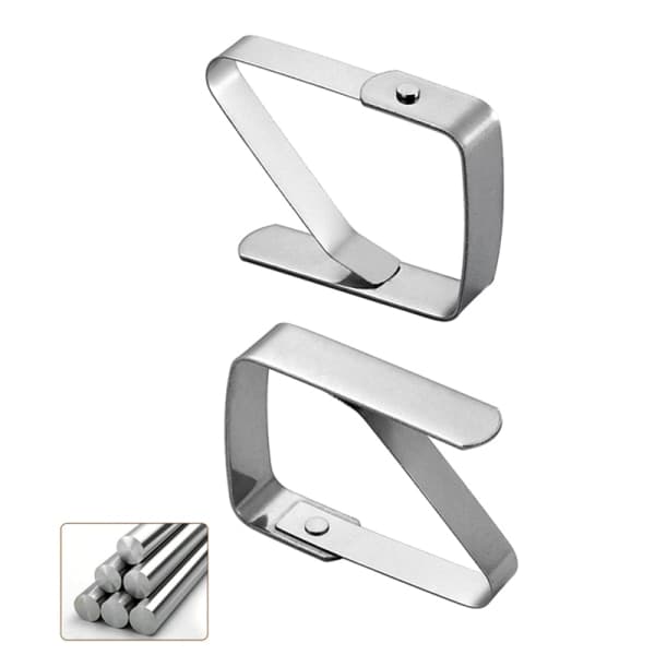 IC 4 stk rustfrit stål Anti-slip dukklemmer 4Pcs one size