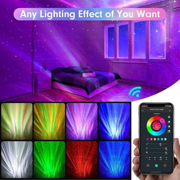 IC Stjernehimmel-projektor for barn, Smart Voice Galaxy Lys