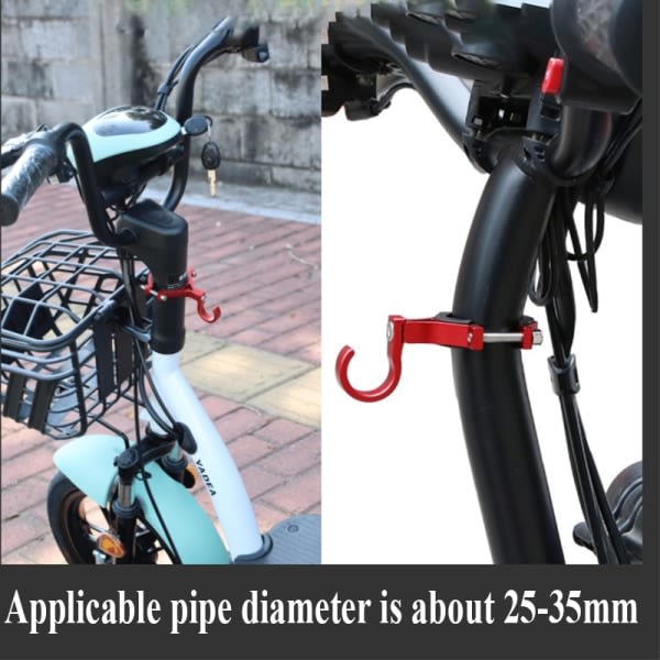 IC 1-pack Cykelhängande väska Hook Claw Electric Scooter Framkrok f titanium färg