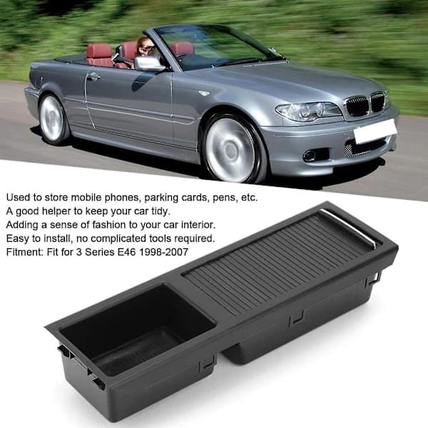 Car Center Console Tray Storage Insert Cup Holder 51167038323 Fits For 3 Series E46 1998-2007