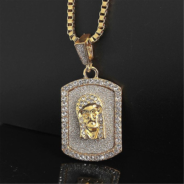 Hip Hop Berlock Hængende Rock Til Mænd Smykker Gave Nummer 100 Point Iced Out Bling Kæder Guld Legering Dog Tag Halskæde Engroshandel Gold-A