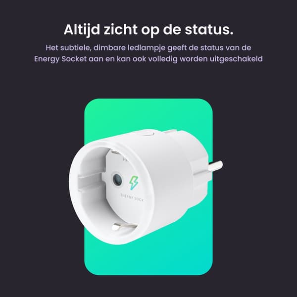 Smartplugg med energiovervåking, Wi-Fi strømmålerkontakt 3680W med appkontroll, tidsplan, hvit