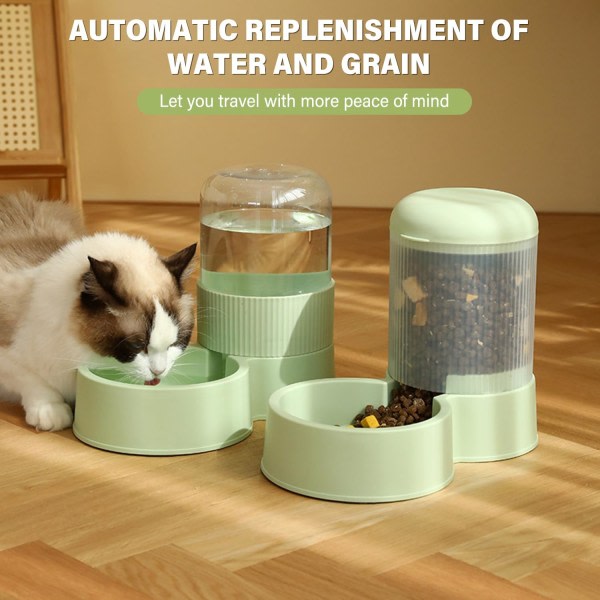 IC Katt- och hundtorrfoderautomat, automatisk torrfoderautomat, husdjursmatsautomat, för små och stora hundar, katter