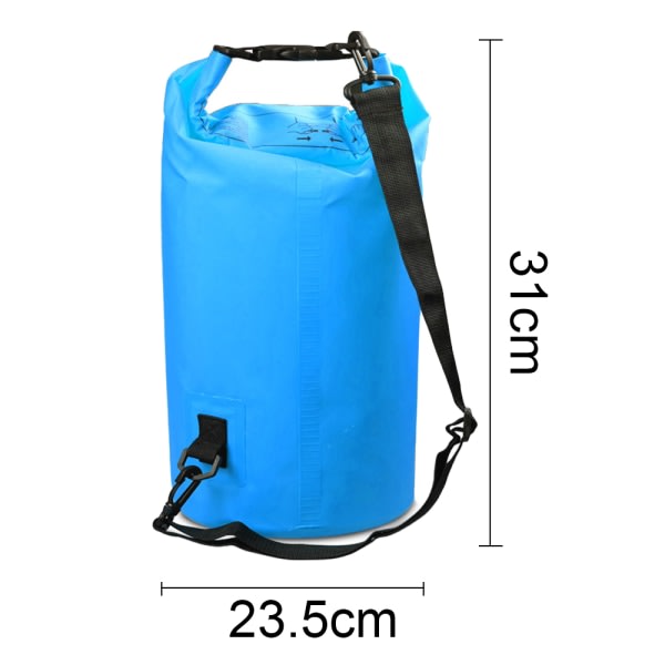 IC PVC-vandtät väska bucket bag vandtät väska strand forsränning simväska udendørs ryggsäck-for kajakpaddling, strand, forsränning, båtliv-Blå-3L