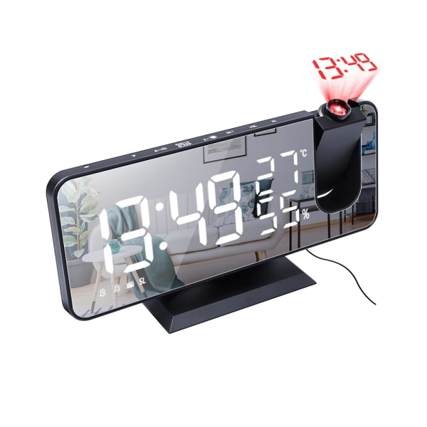 IC Väckarklocka radio väckarklocka med projektion USB -port med