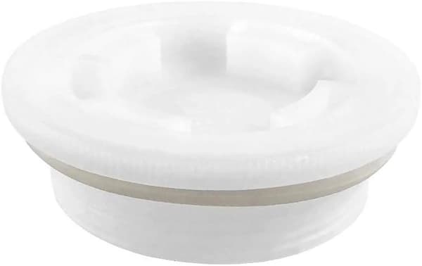 Trommelpropper 2 tommer fin gjenge poly buttress plugger for 55 gallon plasttromler, 4-pakning, hvit