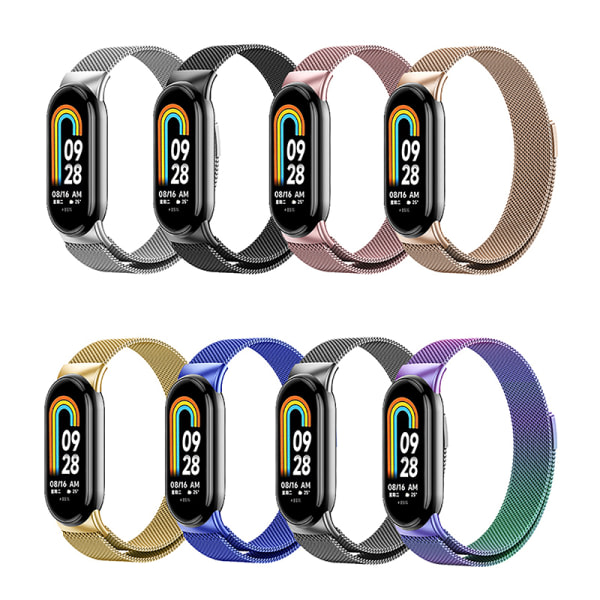 IC Rem til Band 8 Rustfrit stål Flettet Solo Loop Justerbar R Rose Gold