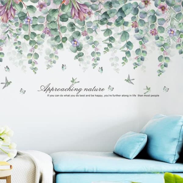 IC Stora Natur Gröna Löv Väggdekaler Vardagsrum Sovrum DIY