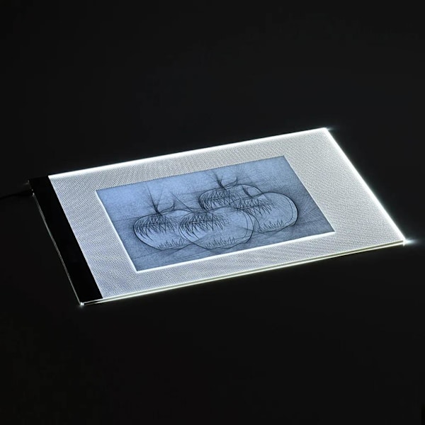 INF LED Tegnebrett A4 Lysbrett med USB