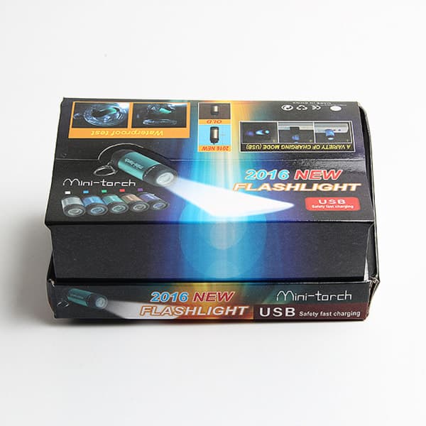 USB-ladattava punainen USB-ladattava kirkas mini taskulamppu LED-valo IC