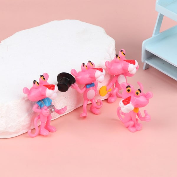IC 6 st Rosa Pantern Animefigurer Stationära modell bilprydnader