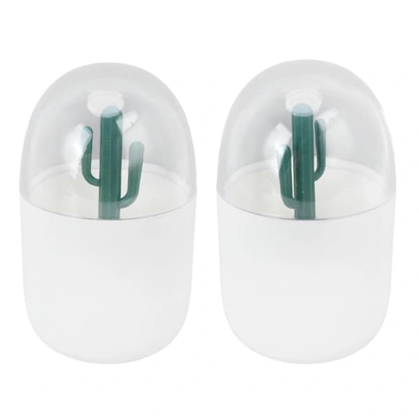 1 pc Cute Cactus Toothpick Box Multifunctional Cotton Swab Storage Container for Home Office Decor