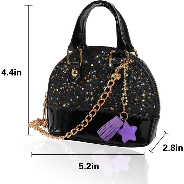 IC Paljetter Handväskor Mini Princess Handväska Skalformad Crossbody-väska