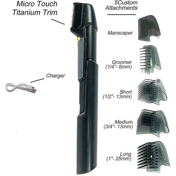 Titanium Trim Hårklippningsverktøy, Kroppshårstrimmer, sladdløs