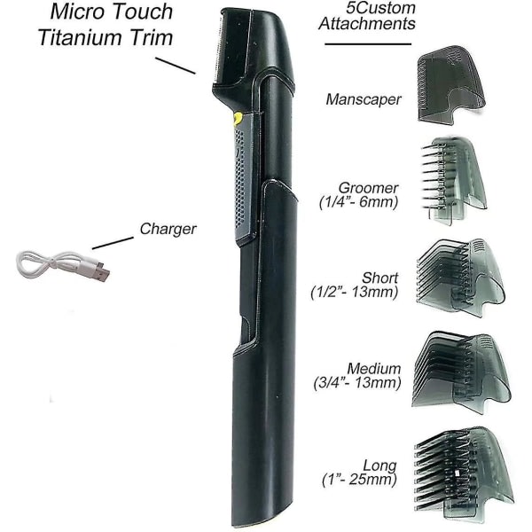 Titanium Trim Hårklippningsverktyg, Kroppshårstrimmer, Sladdlös