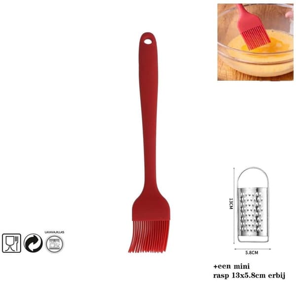 Lang Silikon Bakebørste - 26 CM - Varmebestandig - Bakebørste - Oljebørste 26cm