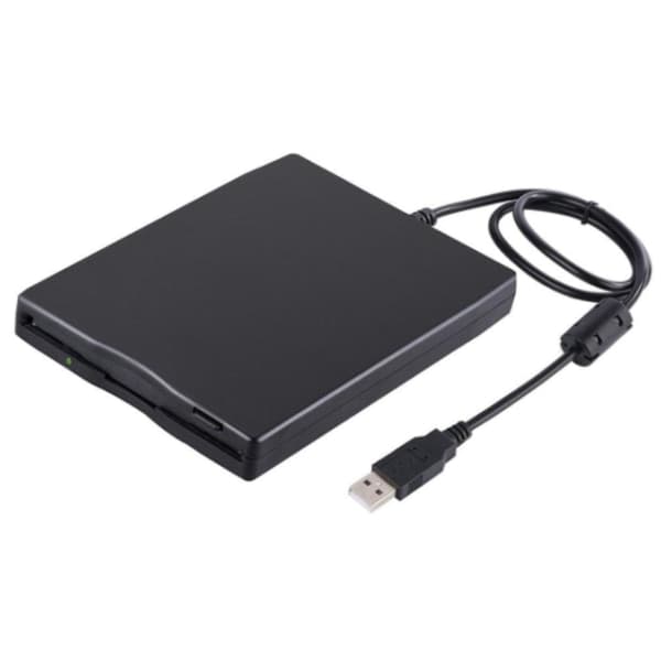 IC USB diskettstasjon, ekstern USB-diskettstasjon 1,44 MB Slank Plug and Play FDD-enhet for PC Windows 2000/XP (Svart)