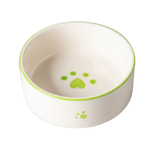 IG Keramik uppvuxna små hundeller kattskålar Djurmatskål green
