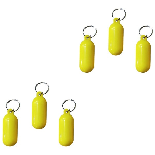9 kpl Uivaava avaimenperä Ranta Uivaava avaimenperä Muovi Uivaava avaimenperä (keltainen) (6,5X2,5cm, 6 kpl) IC
