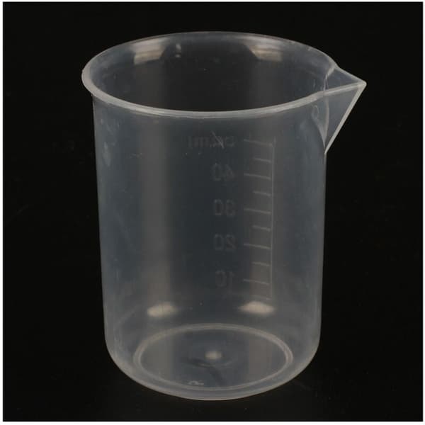 2 st 50ml Laboratorie Plast Vatten Vätskemätningskopp Transparent