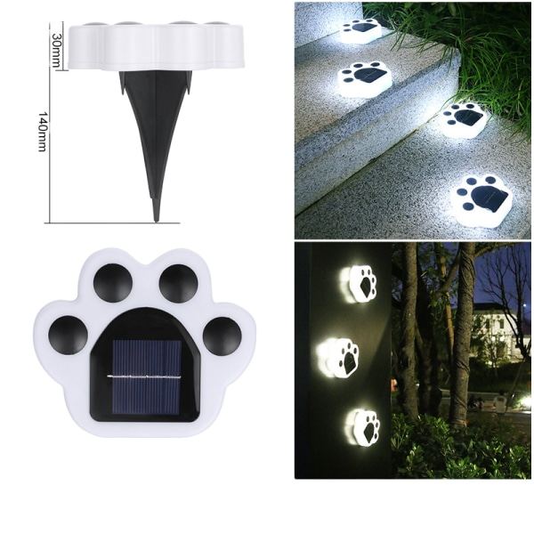 Solcellelampe for utendørs, gressplen LED-lys, begravd lampe