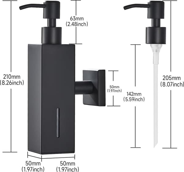 1 - stk - Håndsæbedispenser - Forseglet - sæbedispenser - vægmonteret - 250 - ml - Sæbedispensere - Sæbepumpe