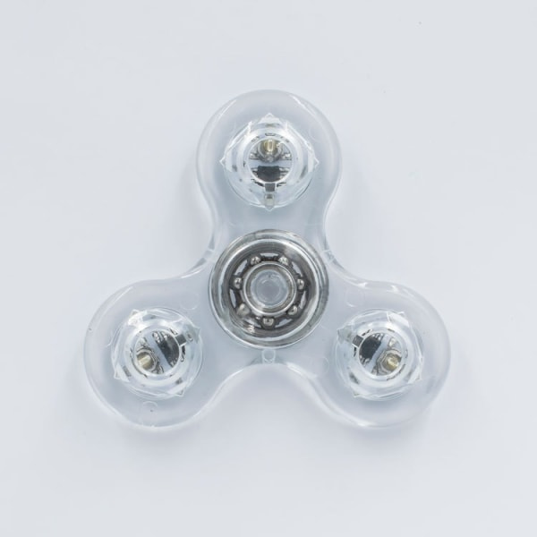 Lysande LED Fidget Spinner - Transparent