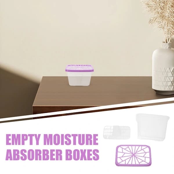 4 pcs Moisture Storage Box Refillable Empty Container Cabinet