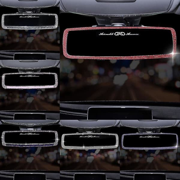 IC CNE Blingbling Strass Bil Bakifrån Clip On Spegel