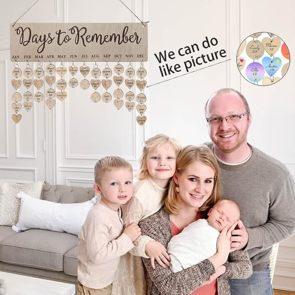 Träfödelsedagspåminnelsekalender Plack Skylt Styrelsen Vägg
