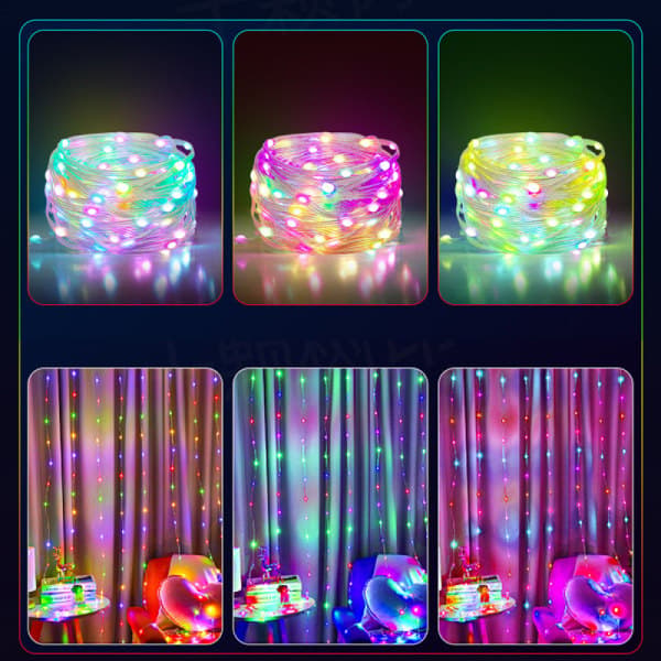 IC Plug-in String Lights LED Fairy Lights Fairy Lights för 33ft