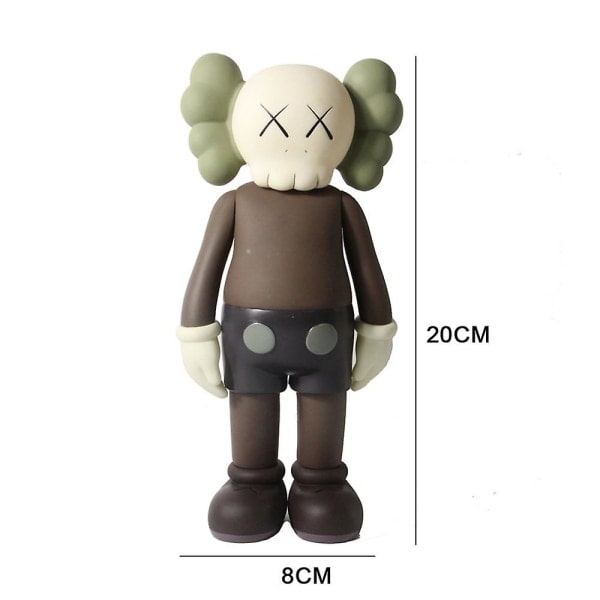 Kaws Figurer Legetøj Trendig Samleobjekt Model Dock Legetøj Borddekoration Hylde Ornament Gave Grå