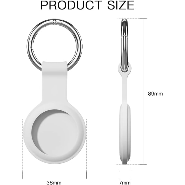 Kompatibel AirTag-etui med nøglering, silikoneetui IC