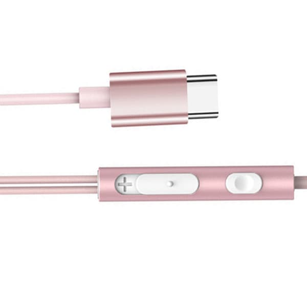 Type-C In-ear Elegante Hodetelefoner Rose Gold