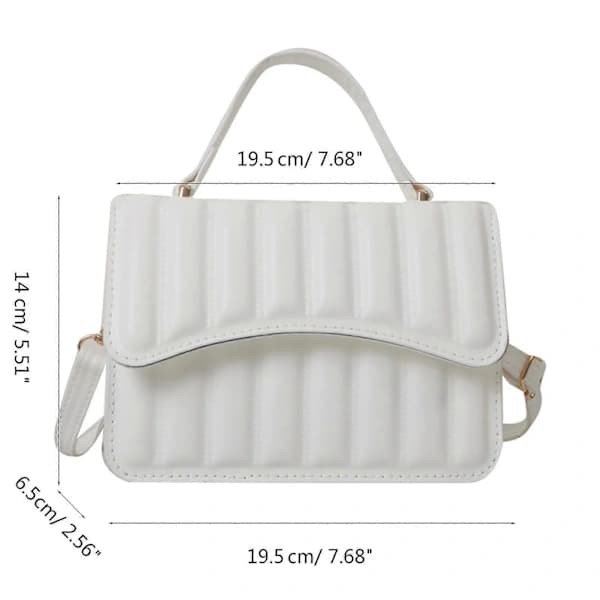 Women's Casual Chic Sling Bag - Elegant and Practical Crossbody Bag White White