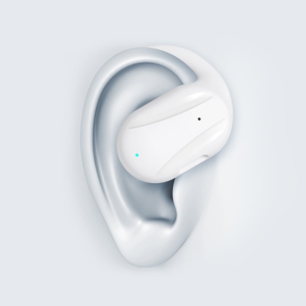 IC Helt öppet headset Bone Conduction Bluetooth Headset Trådlöst Valkoinen