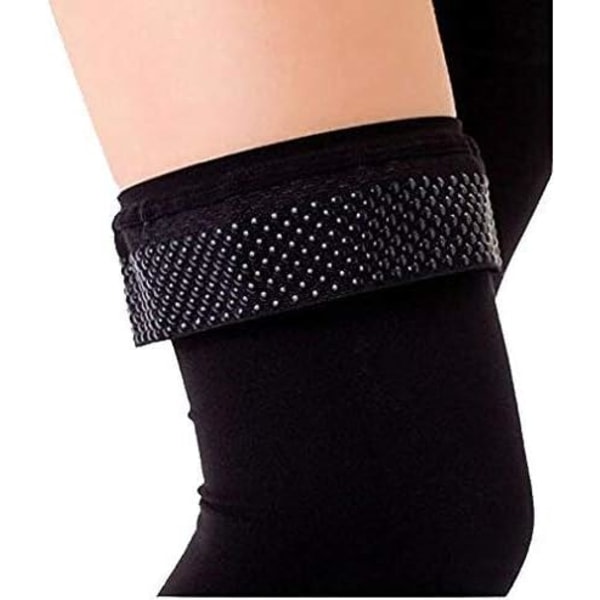 IG Lår Høykompresjonsstrømpe Fotløs for Kvinner og Menn, 1 20-30mmhg Footless Black X-Large