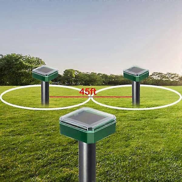 6 Pcs Solar Powered Snake Repeller for Outdoor Use, Ultrasonic Snake Repeller, Solar Powered Snake Repeller F green  black
