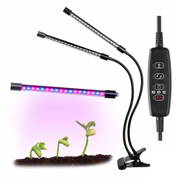 Växtlampa / växtbelysning med 3 flexibla LED-lysrör