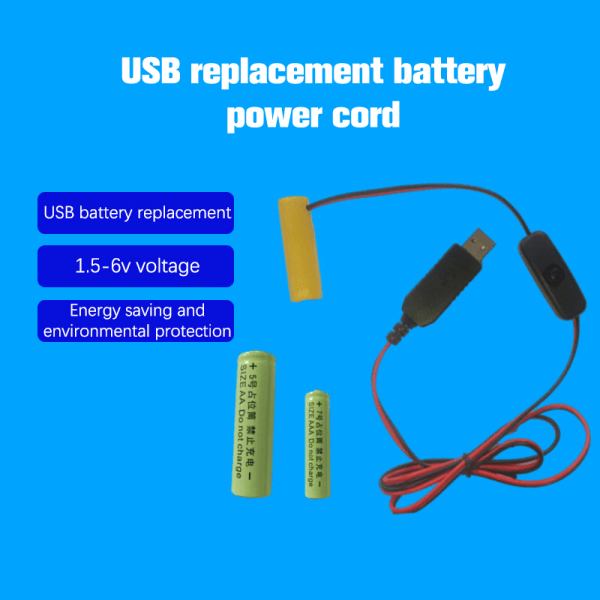 IC Dummy Batteriadapter USB Strøm Bytt Batteri AA4.5V