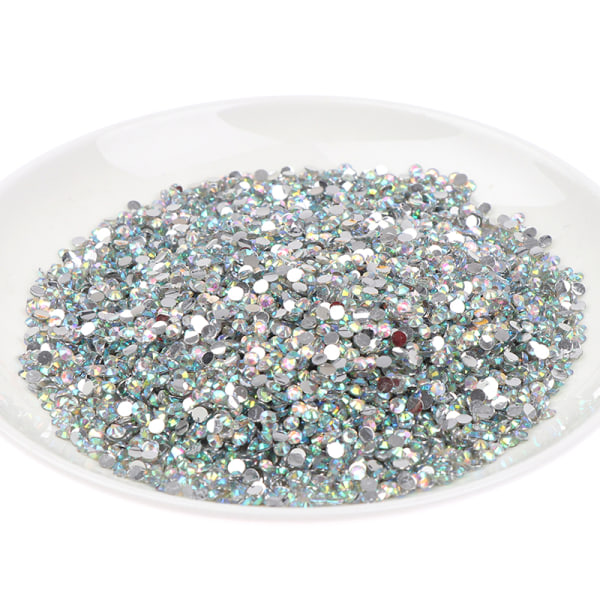 10 000 stk 3MM glitrende harts Rhinestone Flatback Crystal Dekor