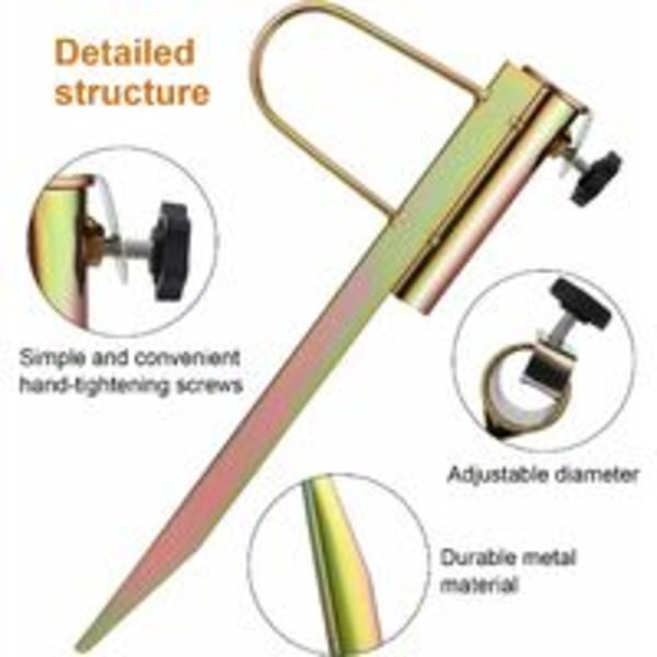IC Paraplyjalusta, 2 kpl Säädettävät tuulenkestävät metalliset paraplyjalustat puutarhabalkonille Rannalle, paraplypidike 20-35 mm pylväälle