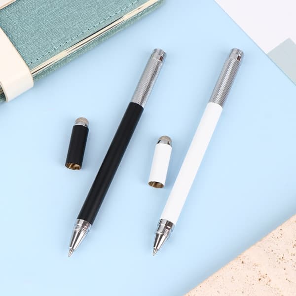 IC 3 i 1 pen til smartphone tablet tyk tynd tegnepen Hvid