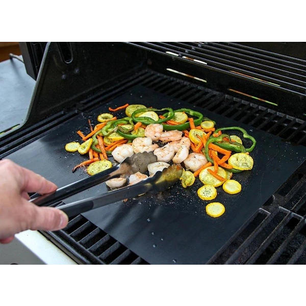 Fentic - BBQ Grillmåtte - Teflon - Sort - 33 x 40 cm