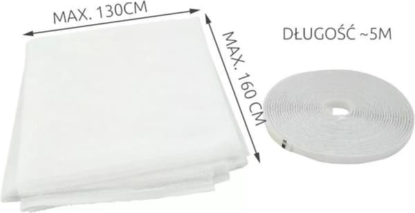 Flueskjerm - 150x130 cm - Hvit - Inkl. montering