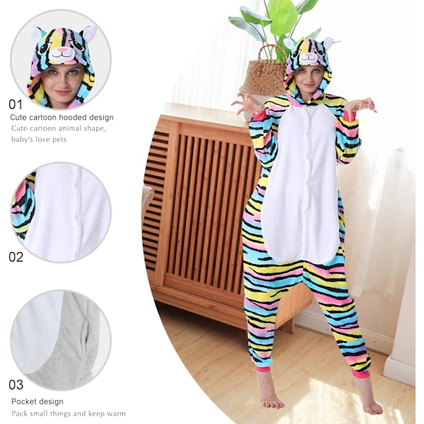 Onesies til kvinder, Onesies til voksne mænd, Pyjamas Onesies, Enhjørning, Flannels pyjamas, Dyre Onesies, 3D hættetrøjer, Halloween, Julekostumer Cat L