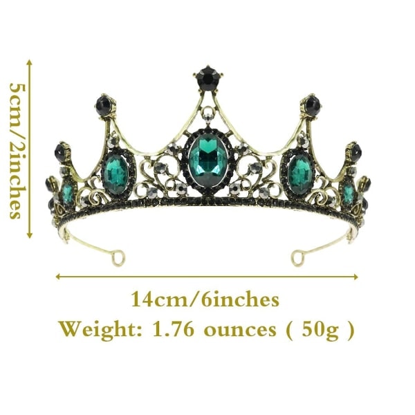 IC Vintage Crystal Tiara ja Kruunu Musta Tiara Naisille ja Tytöille